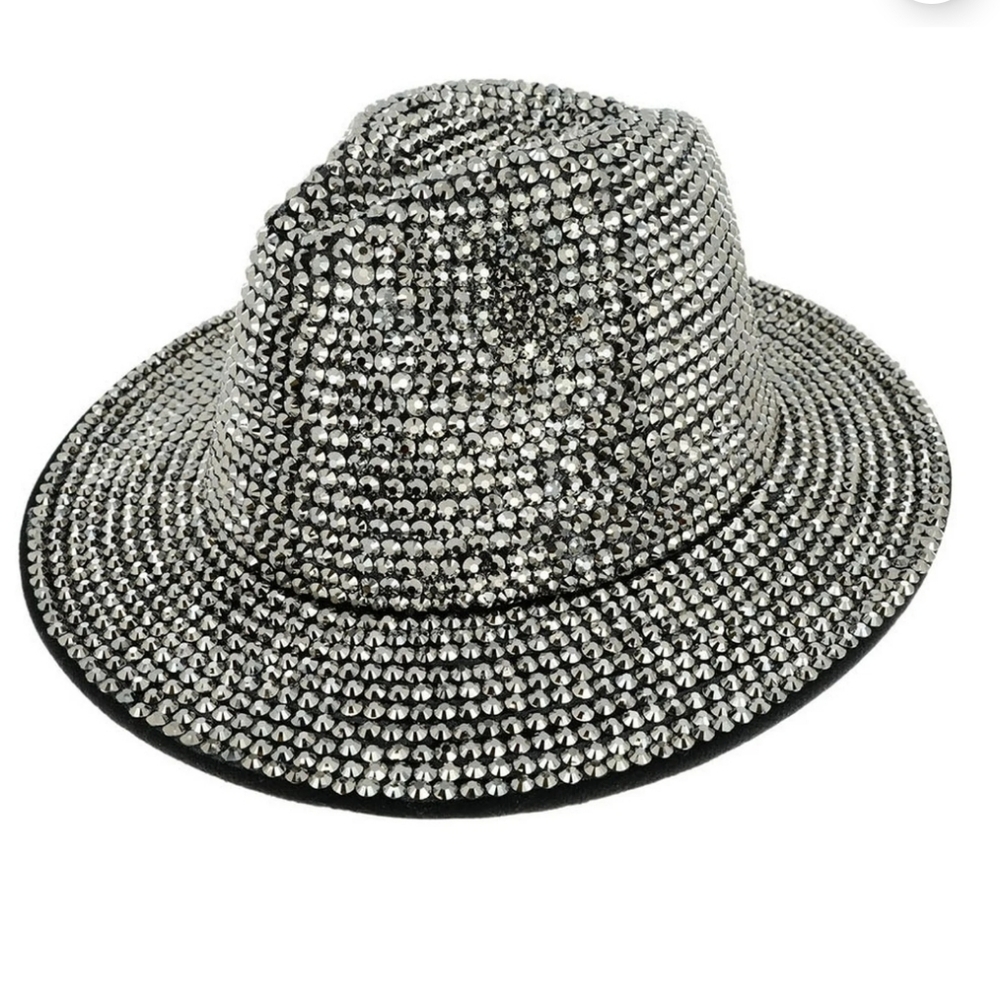 Glamorous Silver Rhinestone Hat